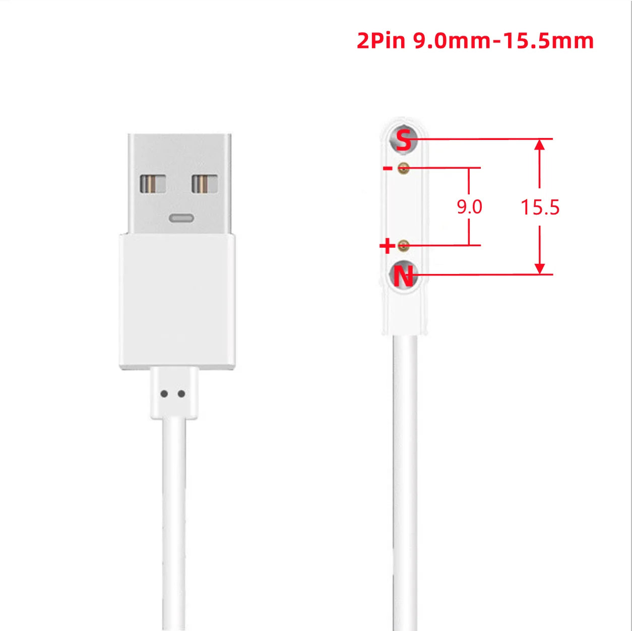 Smart Watch Magnetic USB Dock Charger 2pin 4pin Charging Cable Power Adapter For Kids Smartwatch Juicer Beauty Device Toothbrush