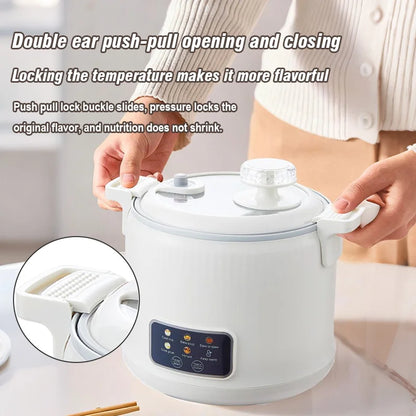 Electric Rice Cooker for 1-2 People, Multifunctional Household Hot Pot, Porridge, 1.8L Micro Pressure Rice Cooker soup making