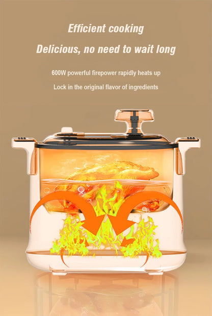 Electric Rice Cooker for 1-2 People, Multifunctional Household Hot Pot, Porridge, 1.8L Micro Pressure Rice Cooker soup making