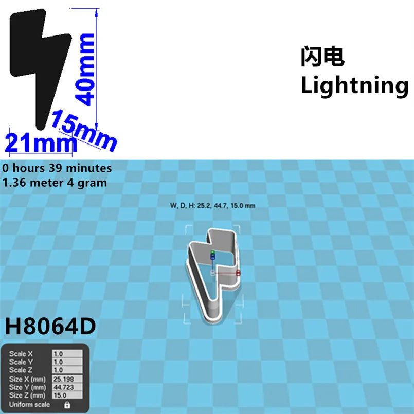 Four Specifications Cartoon Nature Graphics Super Lightning,Plastic Mold,Cake Fondant Tools,Cookie Sushi and Fruits Cutters