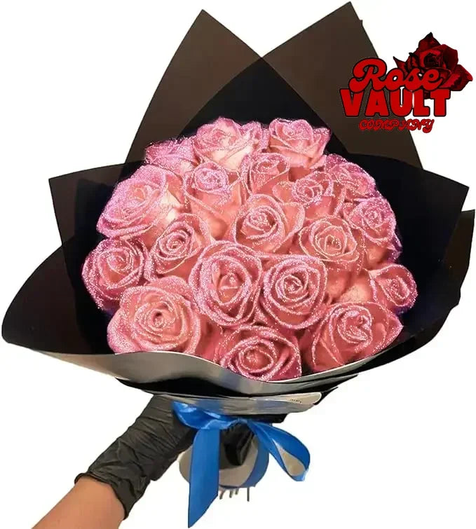 30/50 pcs 7/6 cm Glitter artificial flower rose Mother's/Valentine's Day girl friend wife DIY bouquet gifts for wedding Birthday
