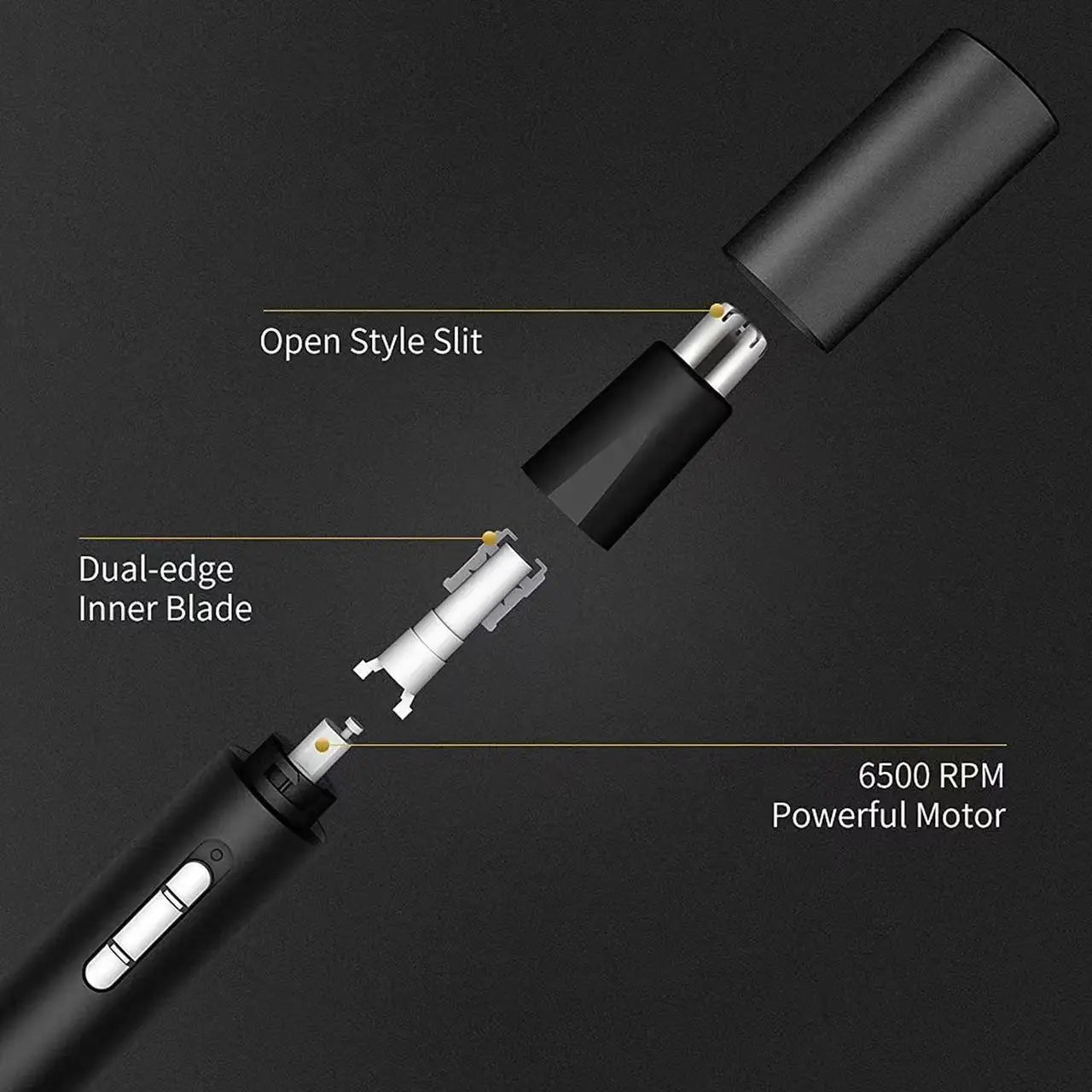MINI Electric Nose Ear Hair Trimmer for Men Painless Rechargeable Sideburns Eyebrows Beard 3 in 1 Hair Clipper Shaver