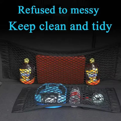 Fire Extinguisher 4Pcs/Set Car Storage Bag Double Mesh Trunk Storage Net, Caravan Must-Haves Car Built-In Storage Bag, Car Fixed