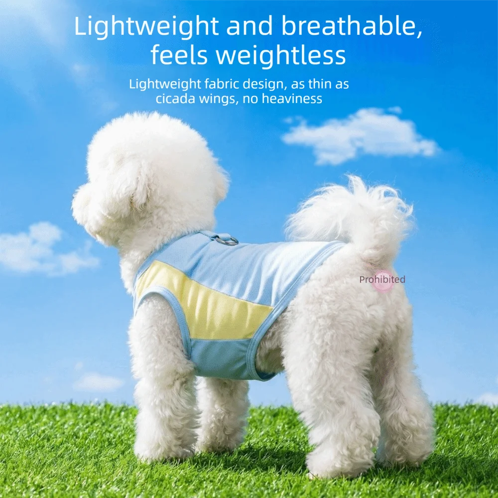 Breathable Mesh Dog Cooling Vest Comfortable Quick Drying Pet Summer Clothes Lightweight with D Ring Pet Tank Top