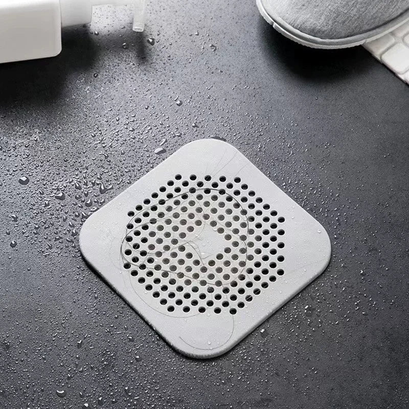 Drain Cover - No Drill Hair Catcher for Sink/Bathtub/Shower, Fine Mesh Waterproof Filter with Suction Cups Kitchen Accessories
