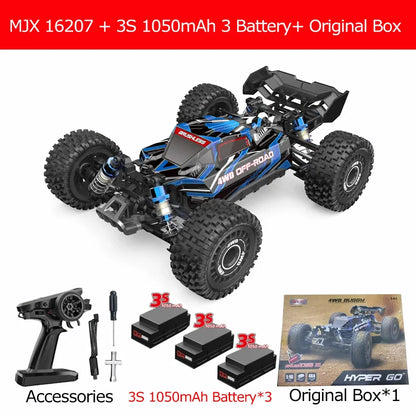 MJX 16207 Hyper Go 70km/h Brushless Rc Car 70KM/H High Speed Drift Cars 1/16 2.4G 4WD Racing Car Off-Road Remote Control Truck