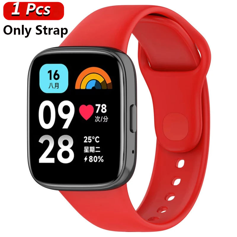 Silicone Strap+Case for Xiaomi Redmi Watch 3 Active band smartwatch Accessories Sport Bracelet For Redmi watch3 Active/Lite Case