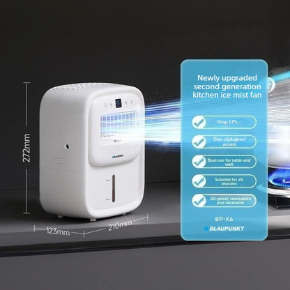 Portable Air Cooler Fan 2026 Kitchen Ice Mist Fan with Fast Cooling Quiet Operation Humidify Electric Fan for Home Office