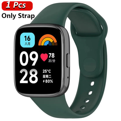 Silicone Strap+Case for Xiaomi Redmi Watch 3 Active band smartwatch Accessories Sport Bracelet For Redmi watch3 Active/Lite Case