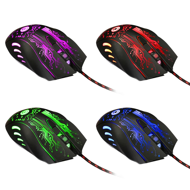 High-quality New Gaming Mouse with Wired Crack Lighting Computer Accessory Ergonomic Design USB Connection Suitable for Office