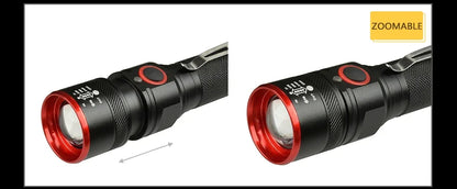 High Lumen LED Flashlight 18650 Rechargeable Flashlights Waterproof Zoom Torch for Camping Hiking Fishing Hunting