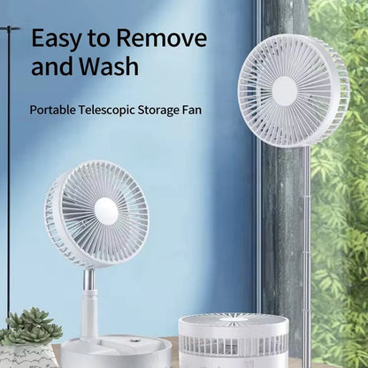 Portable Fan  Rechargeable Mini Folding Telescopic Floor Low Noise Summer Fan Cooling For Household Bedroom Office Deskto