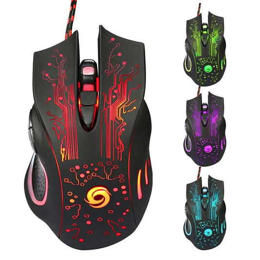 High-quality New Gaming Mouse with Wired Crack Lighting Computer Accessory Ergonomic Design USB Connection Suitable for Office
