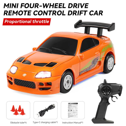 Lighting RC Cars 2.4Gh Remote Contorl 1/64 Stunt Drift Car 2WD High Speed Model Vehicle Toy Gifts For Boys Girls Children Adults