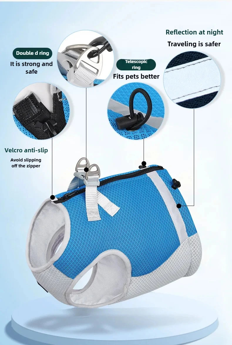 Dogs Cooling Vest Breathable Adjustable Fast Cooling Reflective Pets Ice Clothing for Summer Outdoor Hiking Walking Dogs Harness