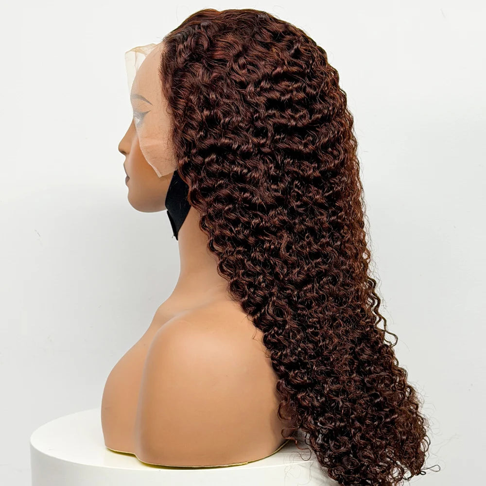 24 inch Full Water Wave Human Hair Wig 100% Human Hair 300% Density 13x4 Lace Frontal Front Curly Human Hair Wig for Black Women