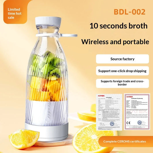 Portable Mini Juicer USB Rechargeable 6 Blades Handheld Fruit Blender Multifunctional Juice Maker for Smoothie Milkshake