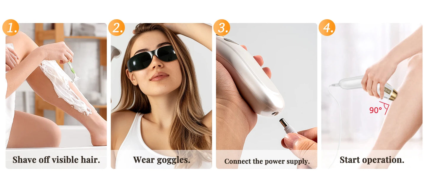 Professional IPL Laser Hair Removal For Women and Men Ice-Cooling Painless ElectricDepilator Body Bikinis Permanent Depilation