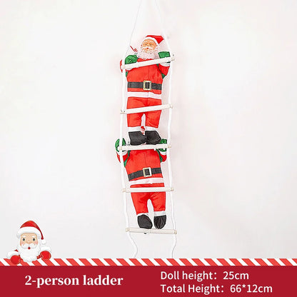 1/2Set 25cm Santa Claus Climbing Ladder Doll Ornament Christmas Tree Hanging Decors Pendant Xmas Home Decoration New Year Gifts