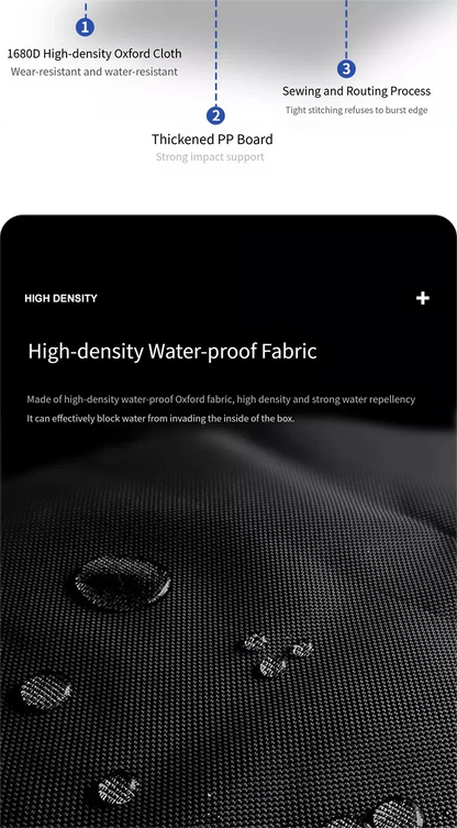 Heavy-Duty 72L Trunk Organizer for Car Large-Capacity Foladable Storage Box High-Density Oxford Cloth Waterproof Car Organizer