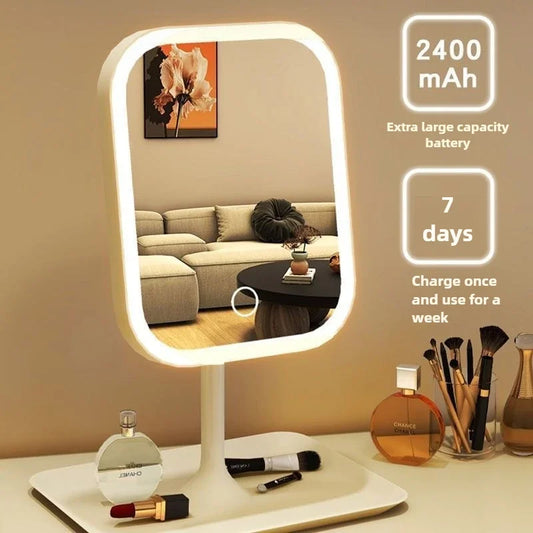 Makes Ups Mirror for Makeup Ins Style Dressing Table Mirror Home Decor Decorative Mirrors Miror Light Vanity Desk Led Lighting