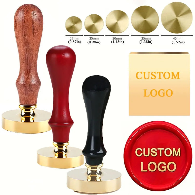 Valentine's Day Wedding Custom Clay Seal Set - 22/25/30/35/40mm Customizable Pottery Design Craft Tool with 1 Handle, Clay Craft