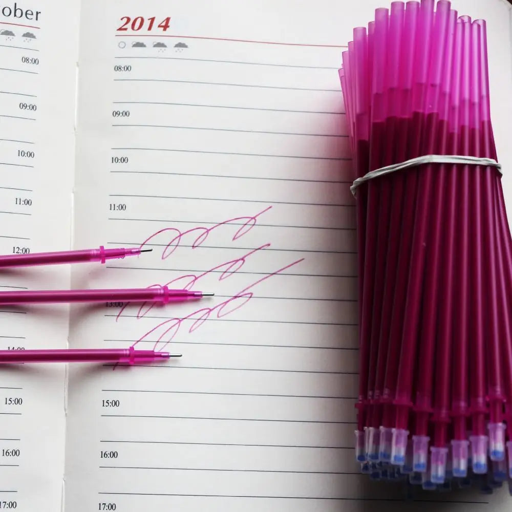 10PCS/Set 0.5mm Colorful Ink Gel Pen Refill Writing Tool Writing Stationery Neutral Pen Core Erasable Replacement Refill