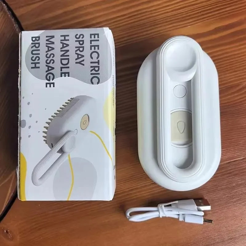 Steamy Dog Brush Electric Spray Cat Hair Brush 3 in1 Dog Steamer Brush for Massage Pet Grooming Removing Tangled and Loose Hair