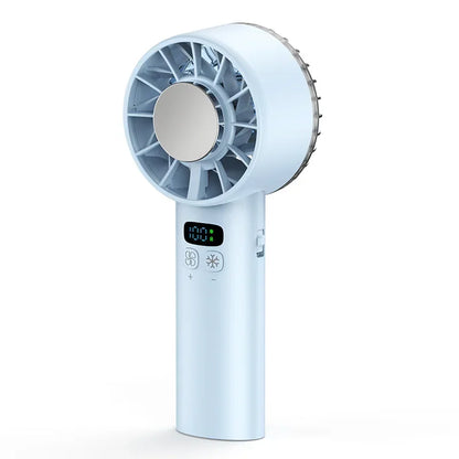 Ice compress high-speed cooling fan handheld fans USB Rechargeable portable mini fan Folding style for Travel,Camping,Outdoor