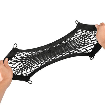 Car Back Rear Trunk Storage Net Elastic Car Interior Mesh Pocket Large Capacity Auto Stretch Wall Sticker Organizer Pouch Bag