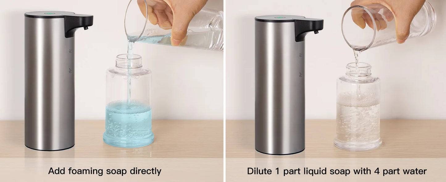 LAOPAO Stainless Steel Automatic Soap Dispenser with LED Lighting Contact Kitchen and Bathroom Hygienic Soap Dispenser