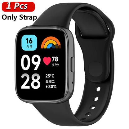 Silicone Strap+Case for Xiaomi Redmi Watch 3 Active band smartwatch Accessories Sport Bracelet For Redmi watch3 Active/Lite Case