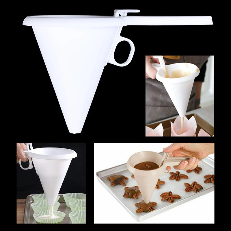 Adjustable Hand-held Baking Funnel Tools Cream Batter Chocolate Liquid Dispenser Pastry Mold Cookie Cupcake Pancake Baking Tools