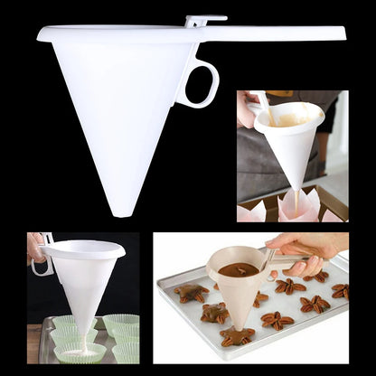 Adjustable Hand-held Baking Funnel Tools Cream Batter Chocolate Liquid Dispenser Pastry Mold Cookie Cupcake Pancake Baking Tools
