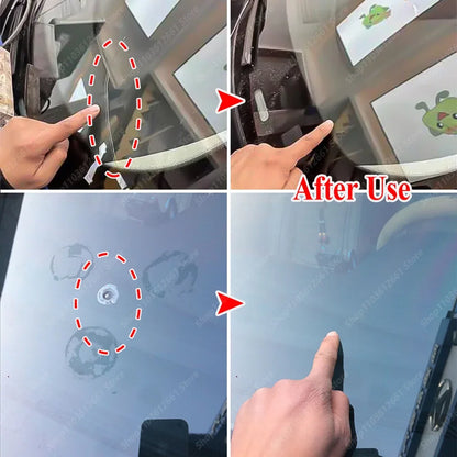 Car Glass Repair Kit - Removes Scratches, Fixes Windscreen Cracks for Cars/Trucks/Motorcycles, Auto Glass Recovery Set
