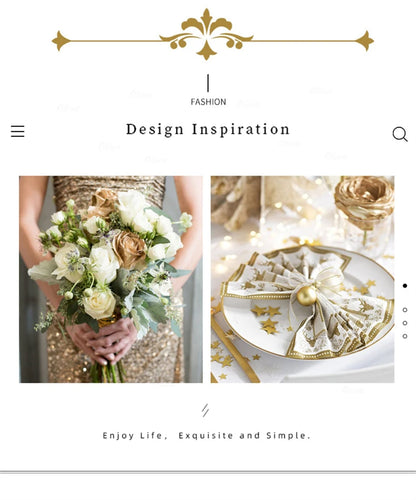 Gold Series Ribbon Birthday Happy Cake Baking Gift Decoration Flower Bundle Packaging Valentine's Day Wedding Party