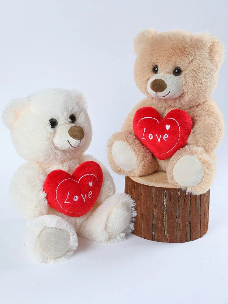Love Bear Stuffed Animal, Holding Love Heart Plush Bears, I Love You Mom, Valentine's Day Gift, Love Gift for Mom, Girlfriends