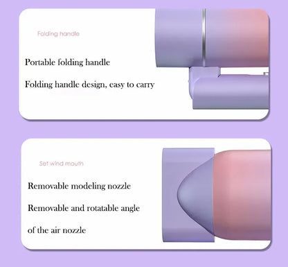 MIni  Folding Hairdryer 220V-240V 750W with Carrying Bag Hot Air Anion Hair Care for Home Travel Hair Dryer Blow Drier Portable