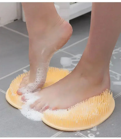 Exfoliating Foot Brush and Back Scrubber Anti-Slip Suction Cup - Deep Cleansing and Exfoliating Tool for Body Dirt Removal