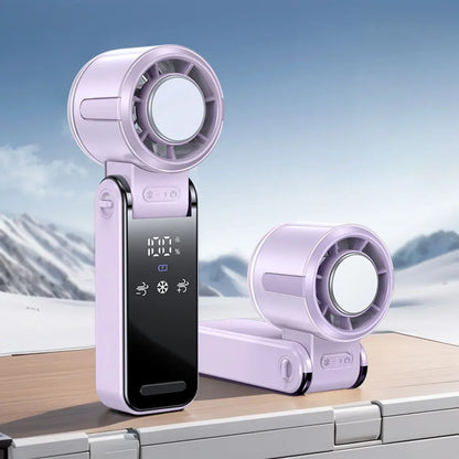 Ice Cooling Portable Mini Fan Turbos Handheld Foldable Mini Fan Speed 1-100 Turbos Chilled USB Fan For Indoor Outdoor