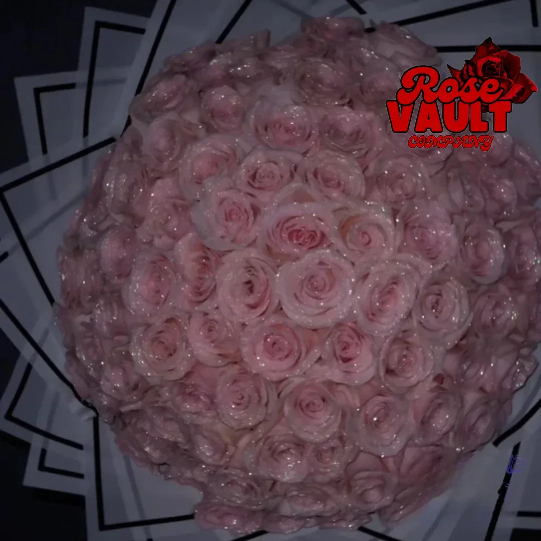 30/50 pcs 7/6 cm Glitter artificial flower rose Mother's/Valentine's Day girl friend wife DIY bouquet gifts for wedding Birthday