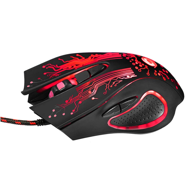 High-quality New Gaming Mouse with Wired Crack Lighting Computer Accessory Ergonomic Design USB Connection Suitable for Office