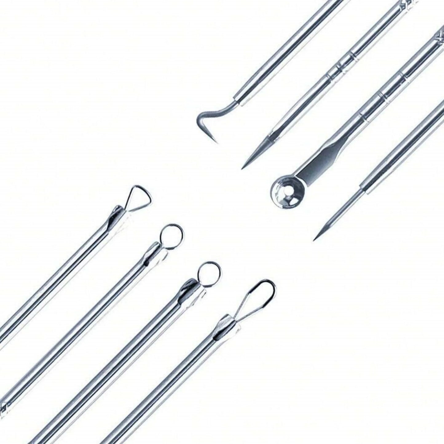4-Piece Comedone Remover Tools – Acne/Blackhead Needles, Deep Cleansing Skin Care Gadgets for Women