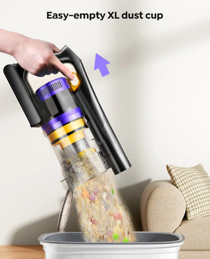 Laresar X11 Kabelloser Staubsauger 550W 55000PA Saugmacht Handheld Smart Home Staubbecher 60 Minuten Laufzeit 3 Stück Filte Set