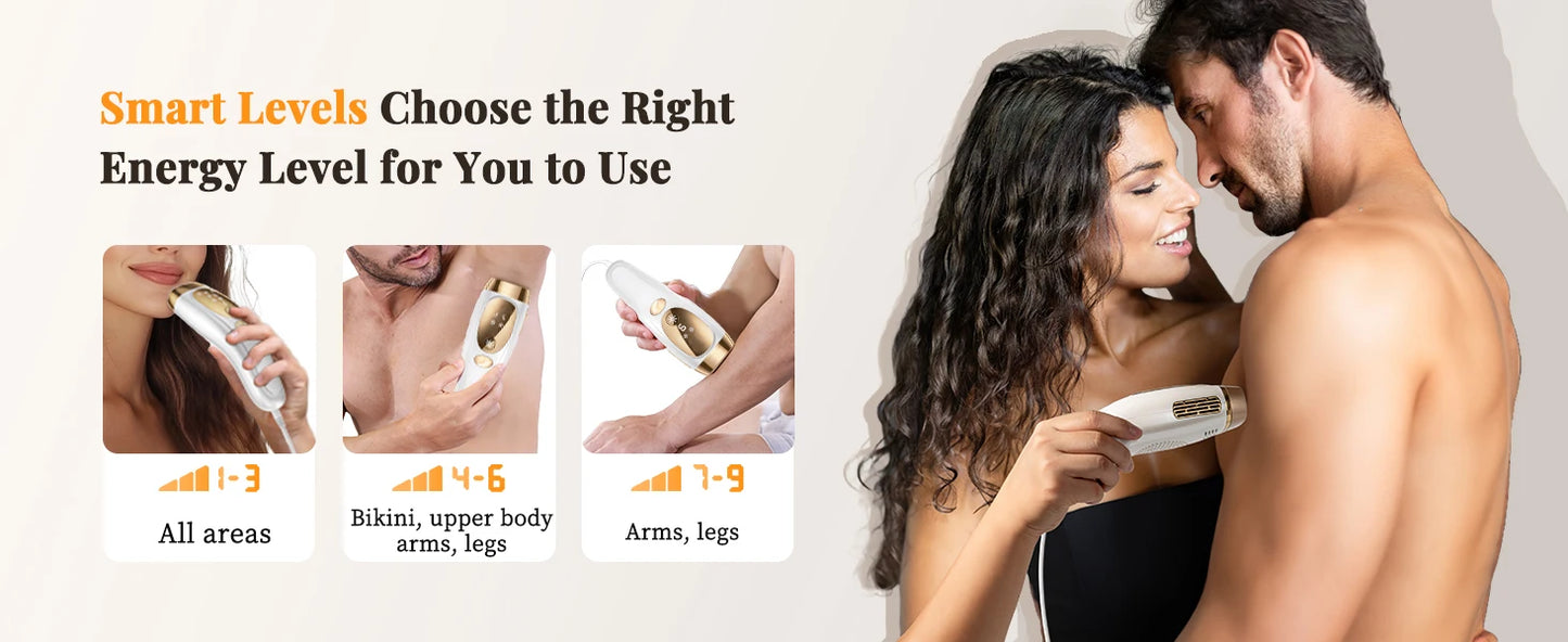 Professional IPL Laser Hair Removal For Women and Men Ice-Cooling Painless ElectricDepilator Body Bikinis Permanent Depilation