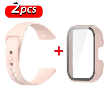 Silicone Strap+Case for Xiaomi Redmi Watch 3 Active band smartwatch Accessories Sport Bracelet For Redmi watch3 Active/Lite Case