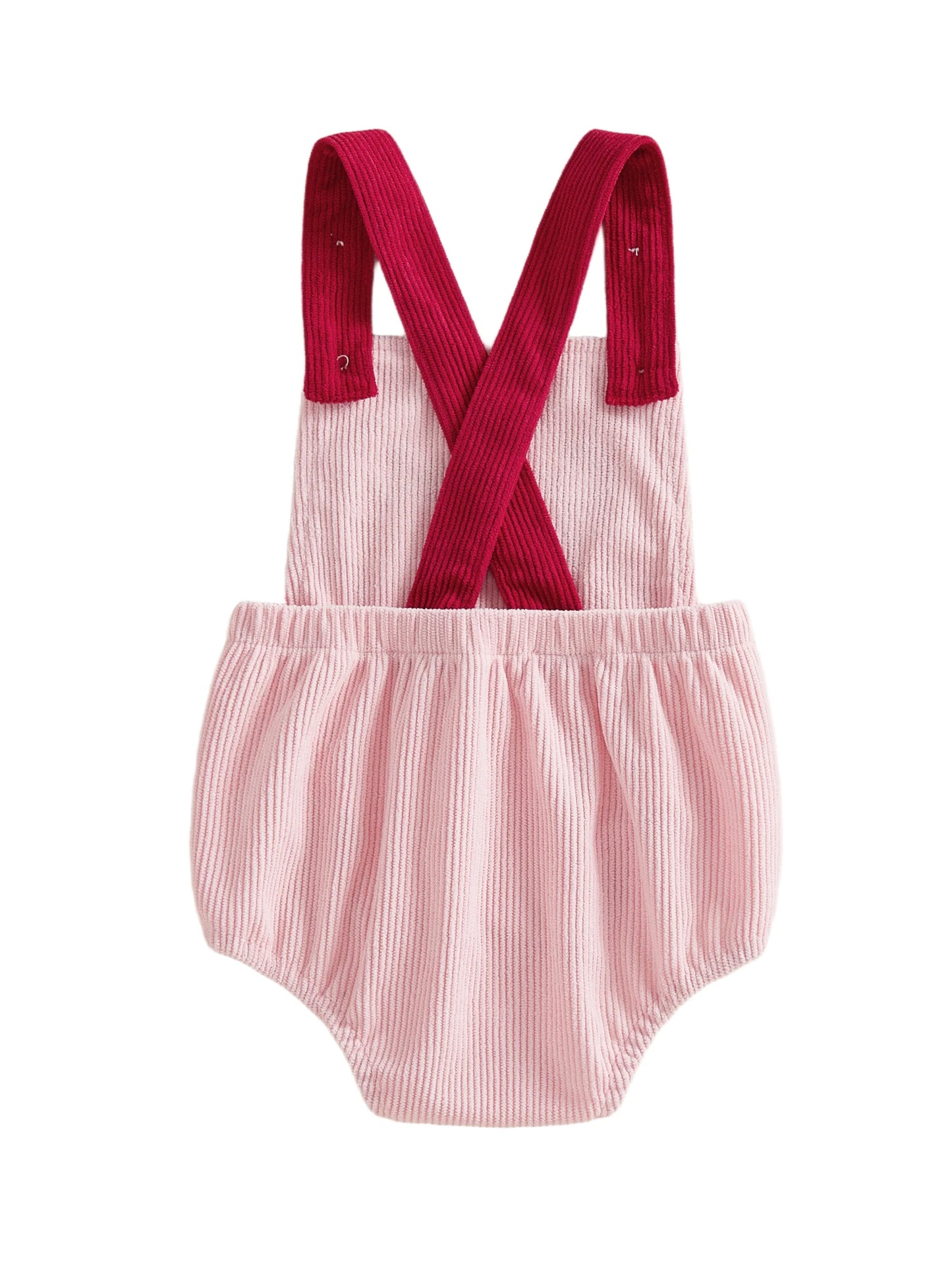 FOCUSNORM 0-18M Lovely Baby Girls Boys Valentines Day Romper Cute Letters Heart Embroidery Sleeveless Jumpsuit