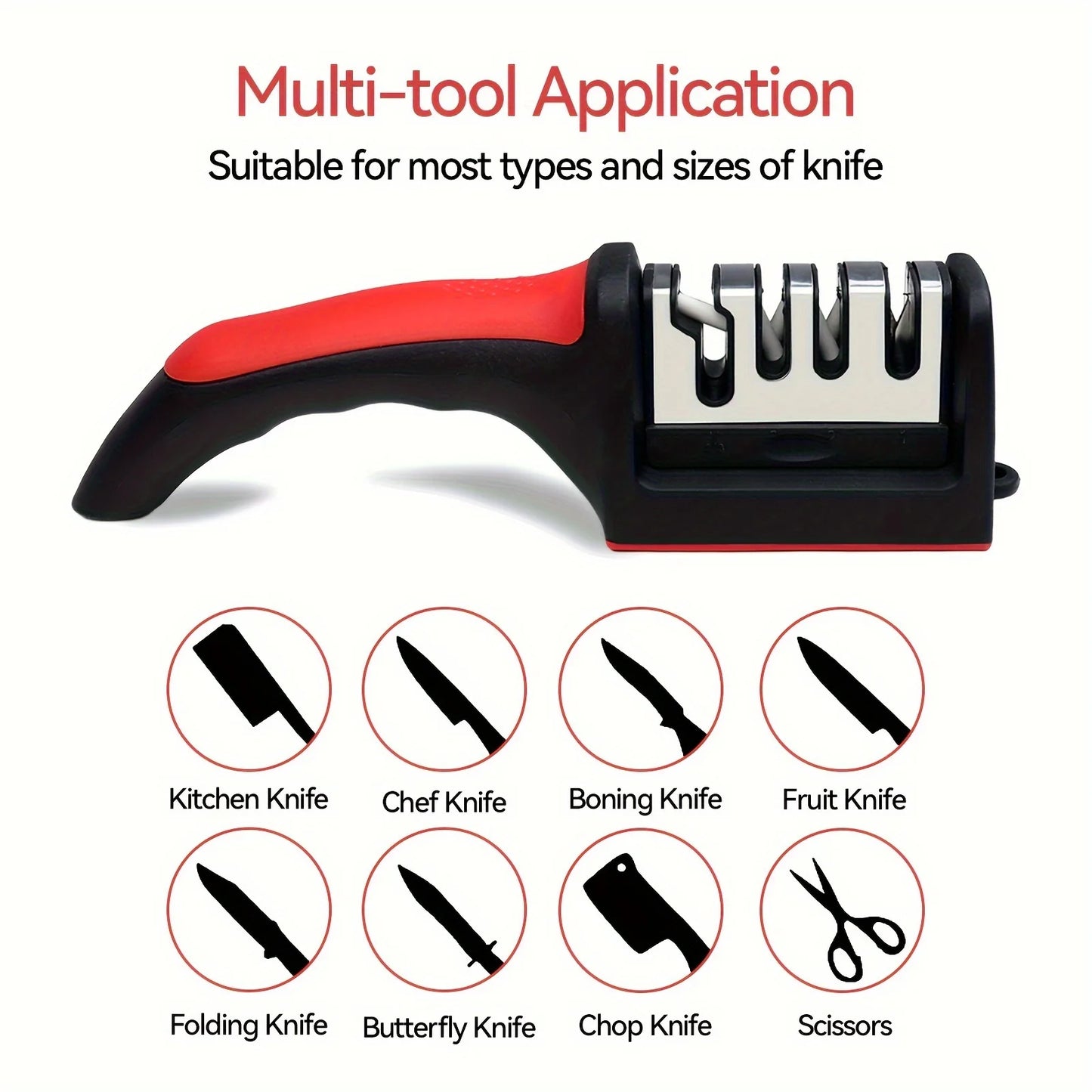 1pc professional blade sharpener, tungsten diamond ceramic sharpening system, no assembly required, kitchen sharpening tool