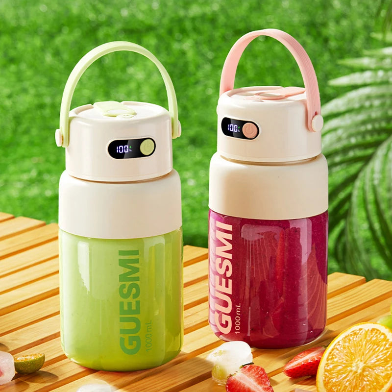 1000ML Portable Blender USB Electric Juicer Fruit Mixers Fruit Home Smoothies Mixer Multifunctional Juice Maker Machine Blender