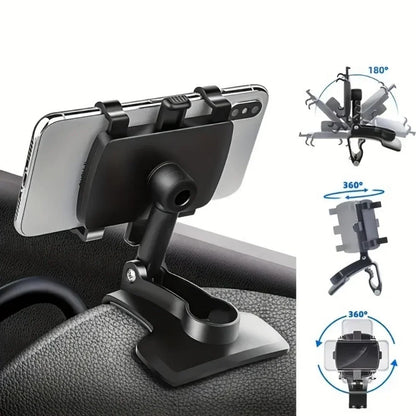 Support de téléphone universel pour tableau de bord de voiture 360 °   Support de voiture pour Smartphone rotatif, pour iPhone,
